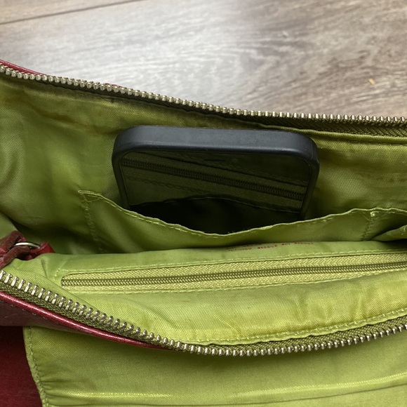 Matt & Nat Red Vegan PVC Messenger Bag - Picture 10 of 16